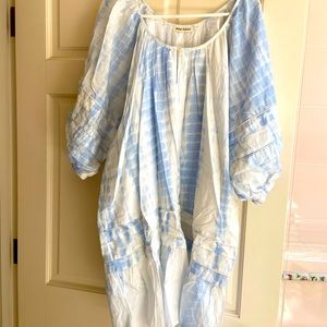 Roller Rabbit blue and white tie dye dress